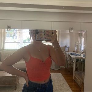 Orange tank top from top shop